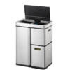 Balde Reciclagem 30x15x15L Inox Escovado Mirage Plus